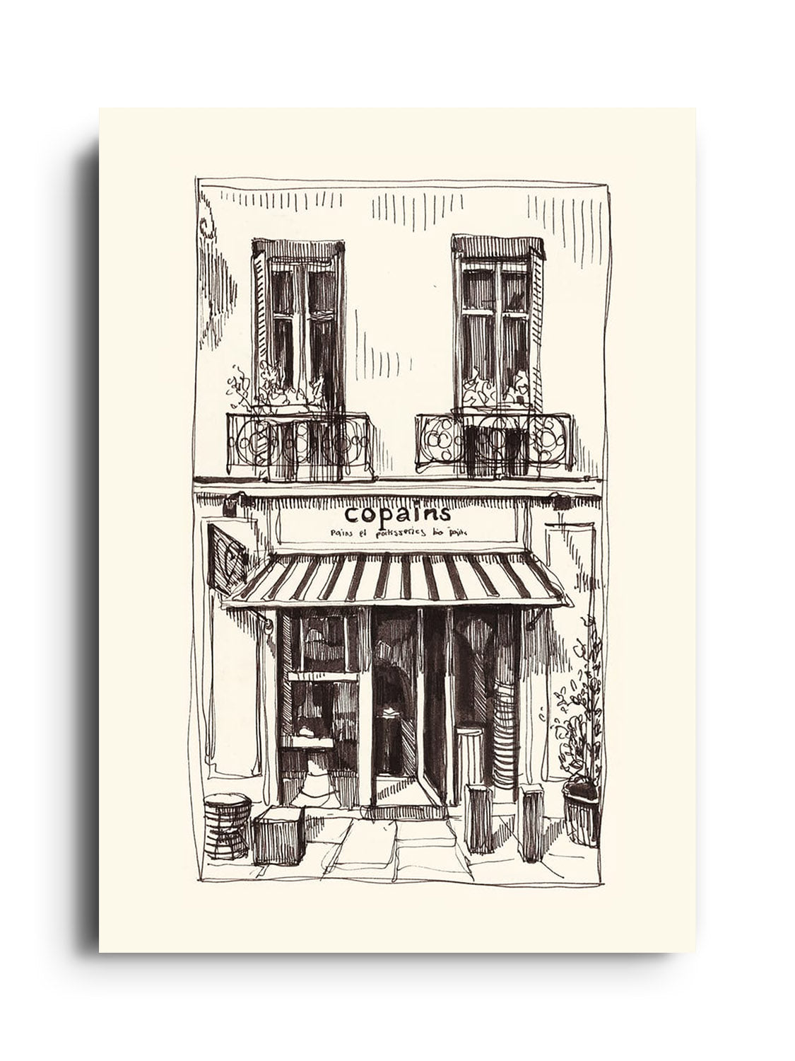 Fine art print "Copains" by Emma Louise, displayed unframed. |frame=Unframed|