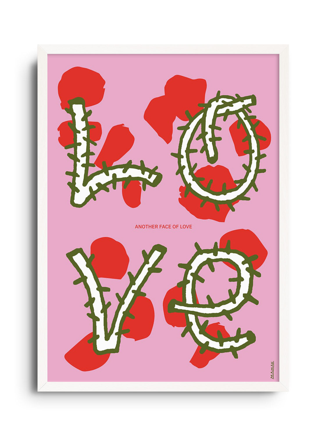 "Another Face Of Love" art print by Bartosz Mamak in white frame |frame=White Frame|