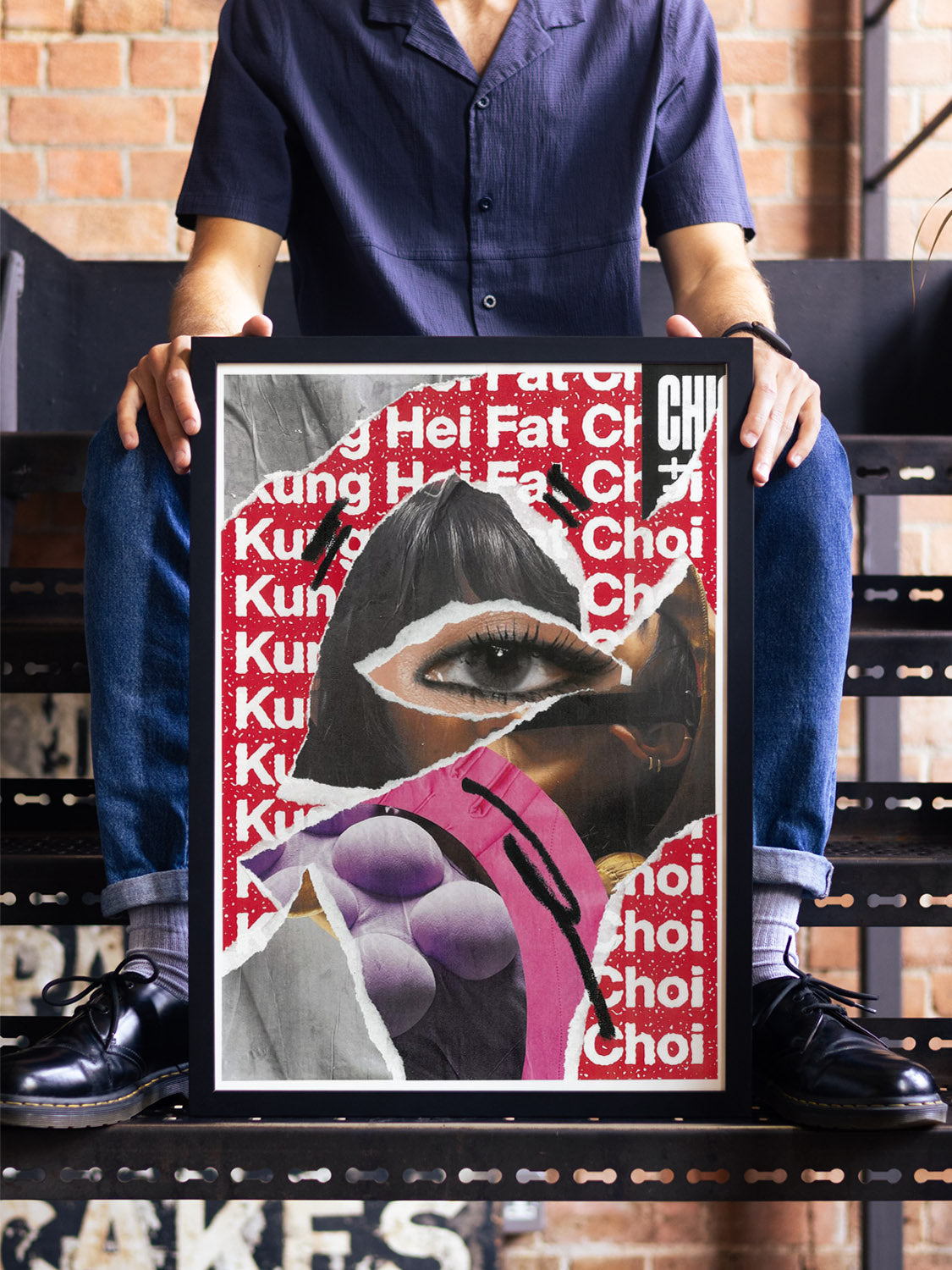 "KUNG HEI FAT CHOI" by Chico Leong, unframed fine art print displayed in a styled interior setting |type=lifestyle|