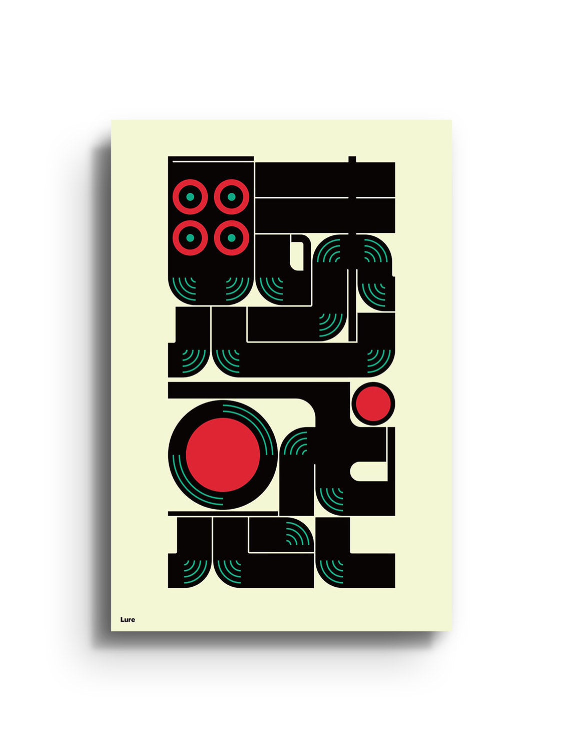 "魅惑 (Lure)" fine art print by Kenichi Minami displayed unframed, showcasing its intricate design and vibrant colors. |frame=Unframed|