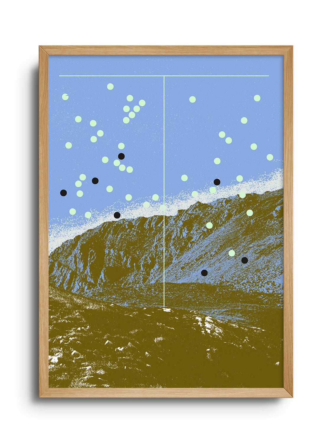 "Korab" by Dusan Lilic in Natural Frame; fine art print showcasing intricate landscape details. |frame=Natural Frame|