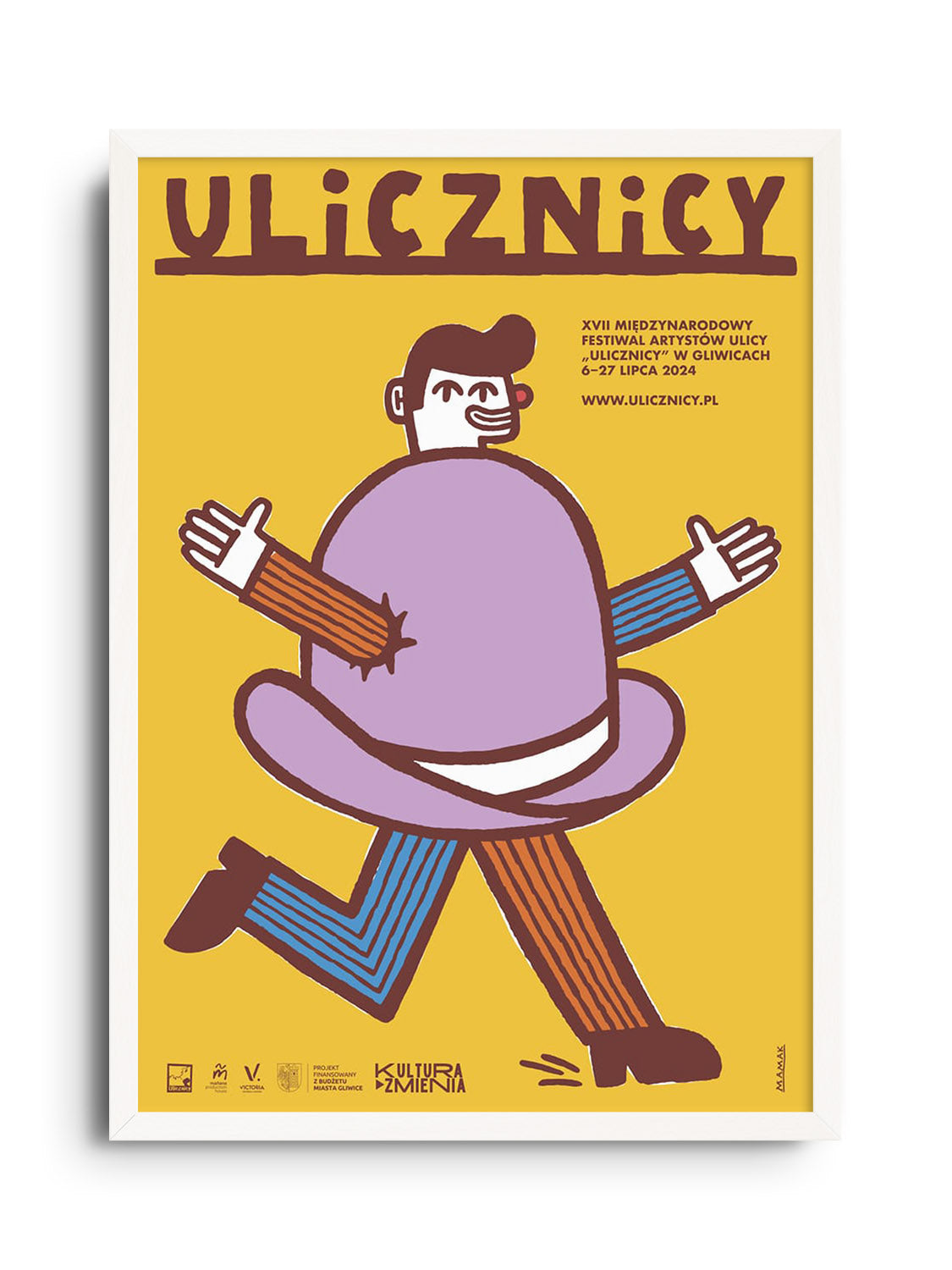 "17th International Street Artists' Festival Ulicznicy" by Bartosz Mamak, fine art print in white frame. |frame=White Frame|