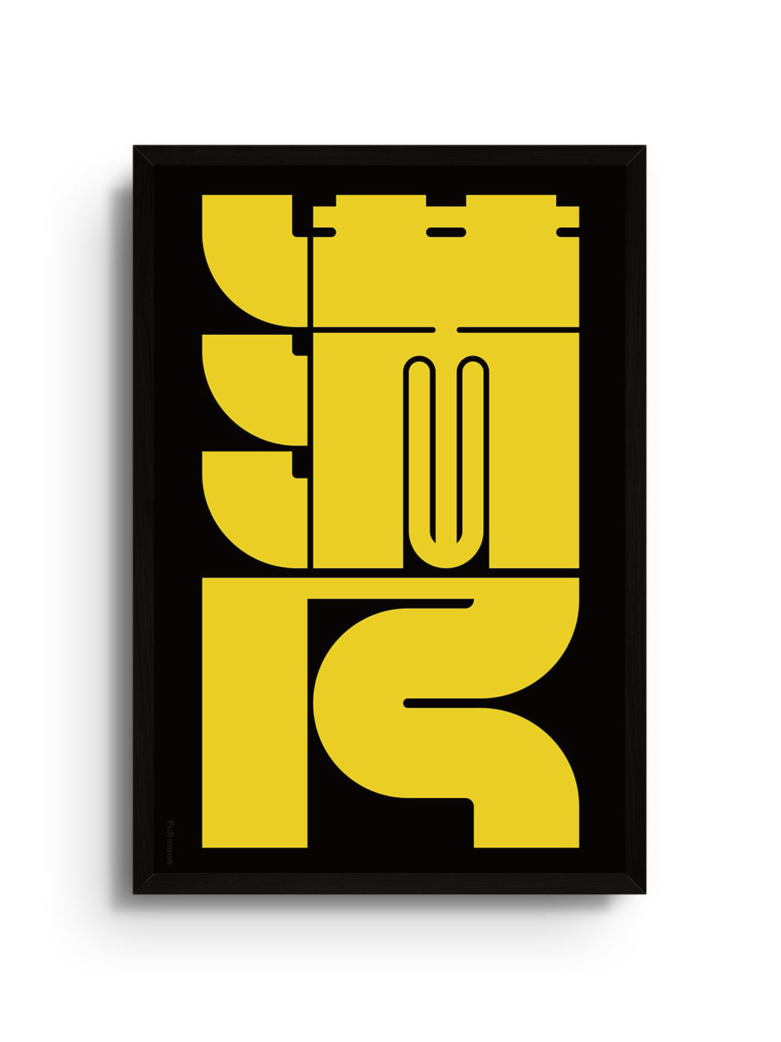 "満月#2 (Full Moon)" by Kenichi Minami in black frame fine art print. |frame=Black Frame|