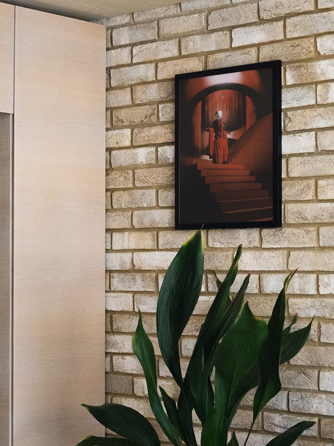 "Night Raid" by denisa rahma in black frame displayed in a styled interior setting, showcasing fine art print quality