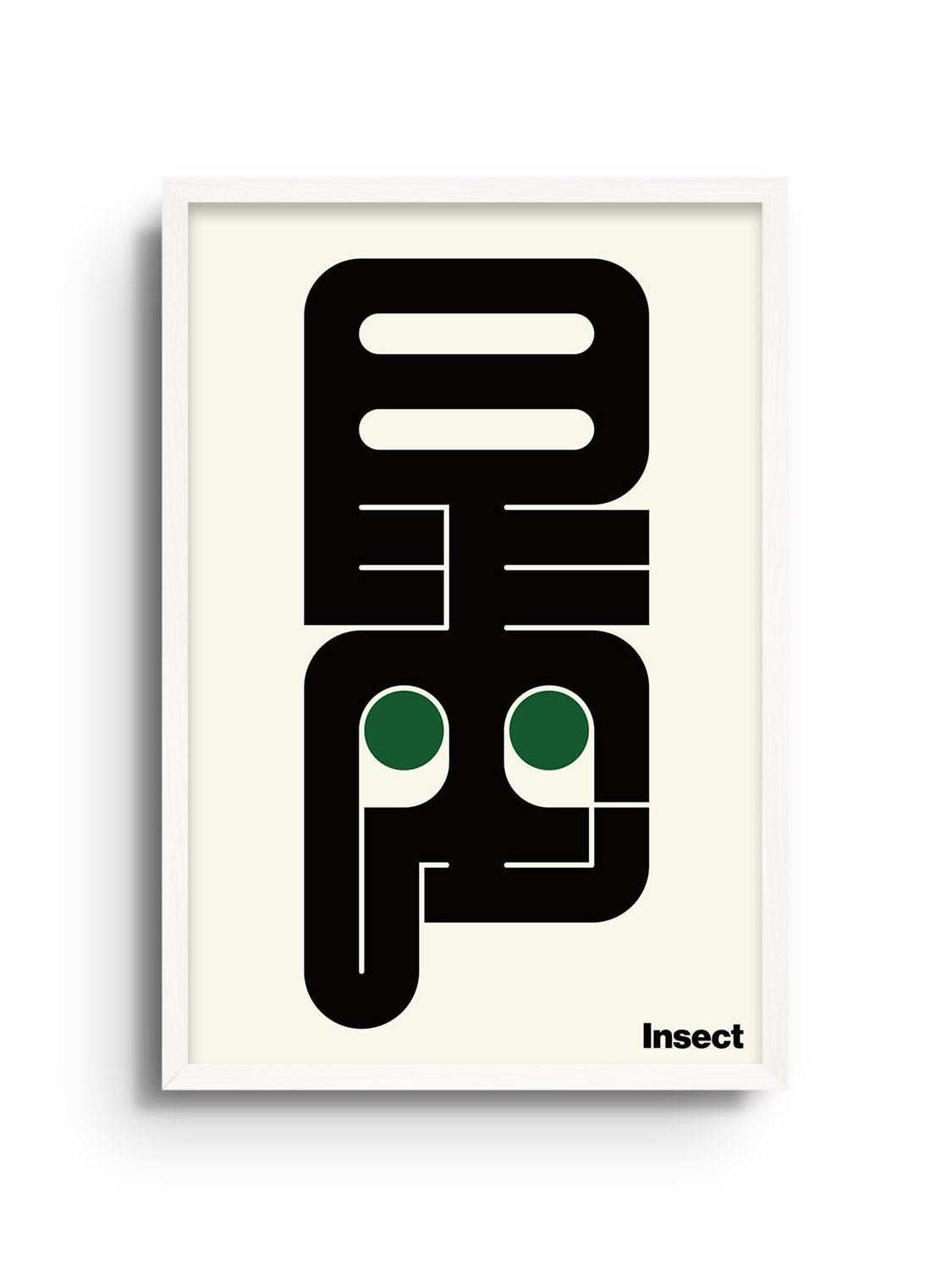 "昆虫#2 (Insect)" by Kenichi Minami, fine art print displayed in a white frame. |frame=White Frame|