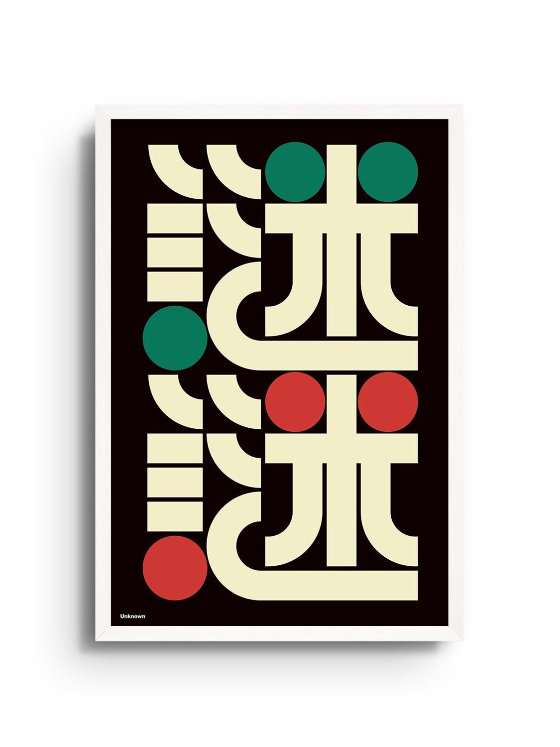 "謎謎 (Unknown) by Kenichi Minami fine art print in white frame"