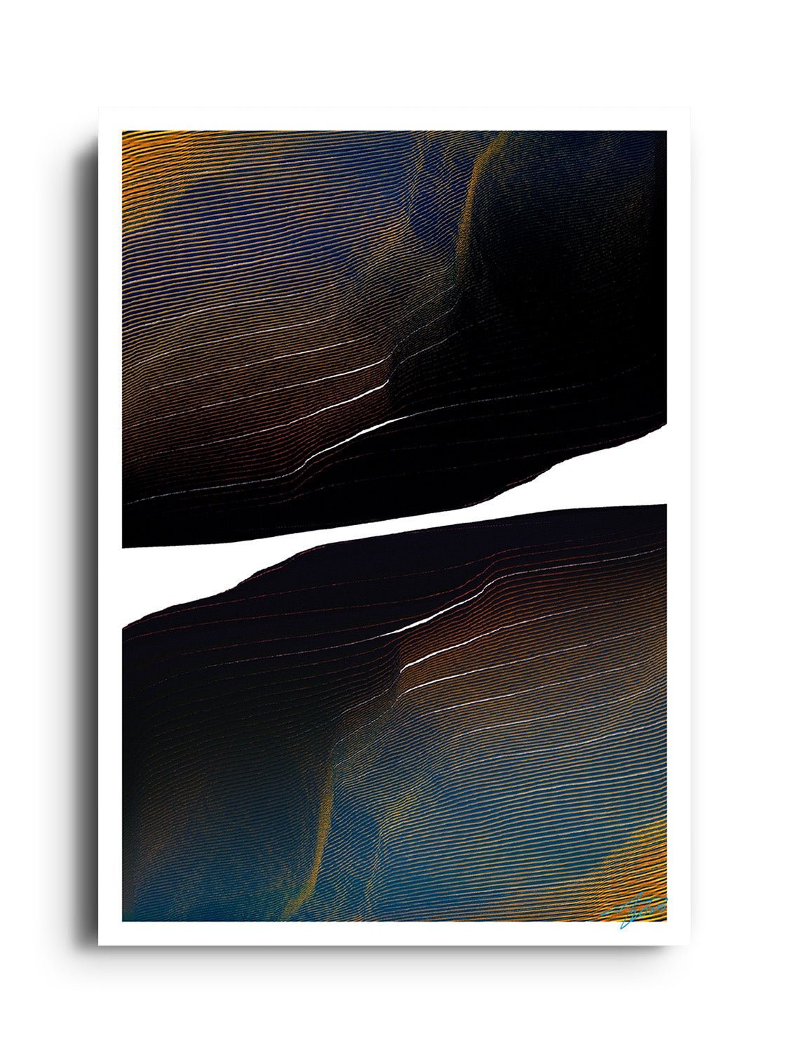 Glitch 24.1013 - Contours 02.2 - Aaron Borchardt - East Side Studio - Art Prints