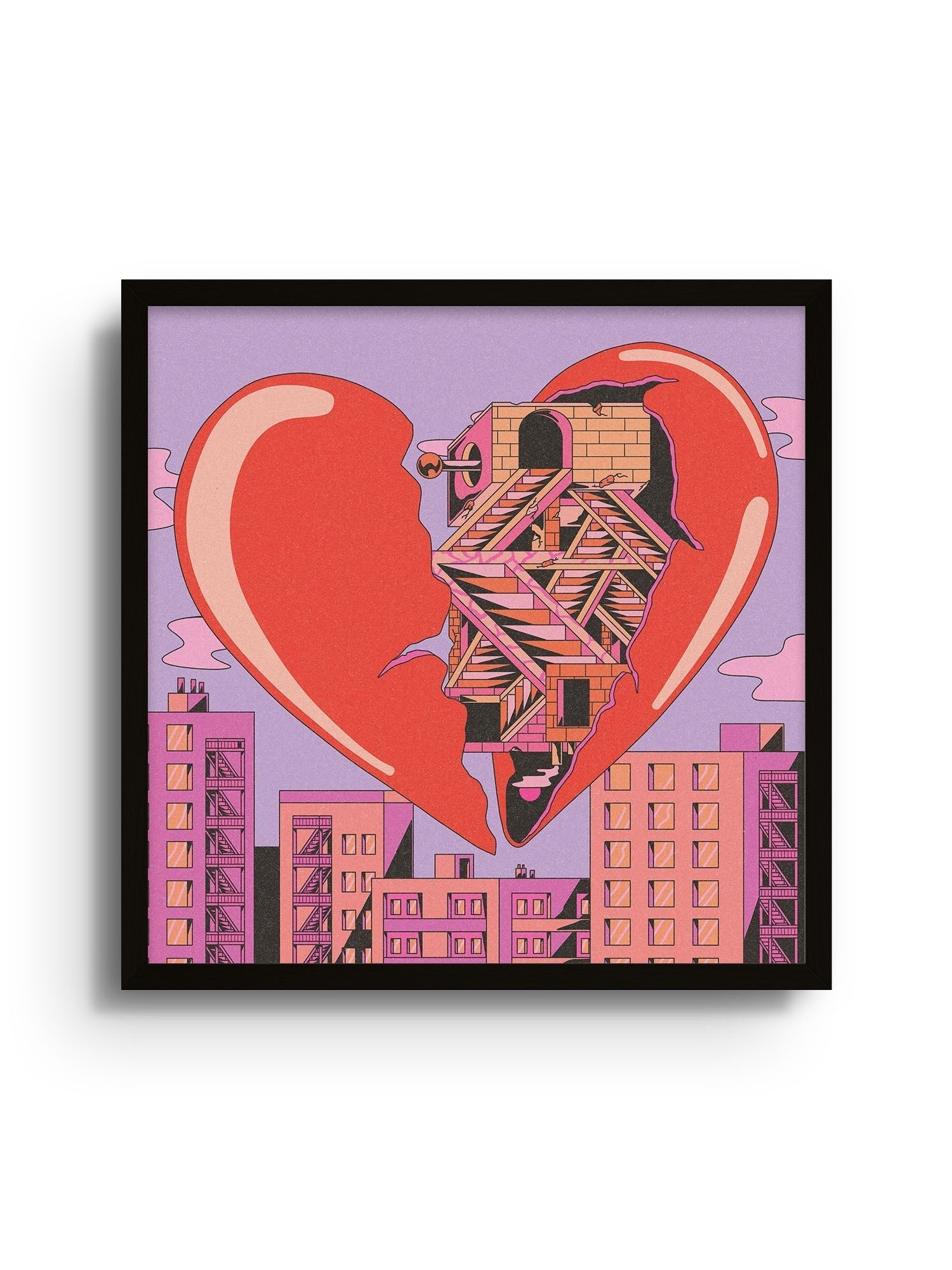 Heart In The City - Azaazelus - East Side Studio - Art Prints