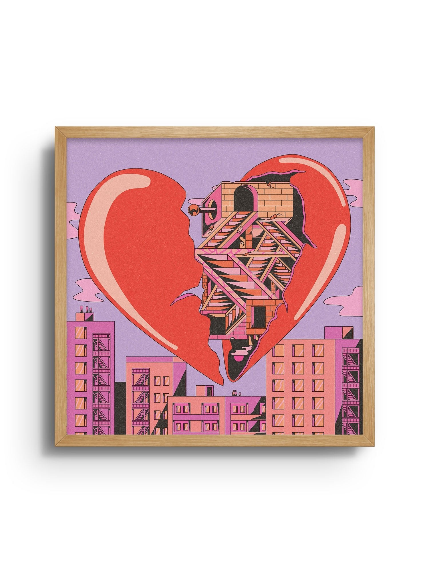 Heart In The City - Azaazelus - East Side Studio - Art Prints