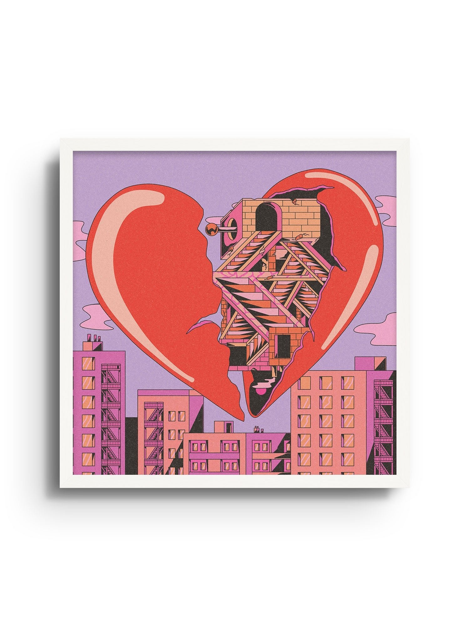 Heart In The City - Azaazelus - East Side Studio - Art Prints