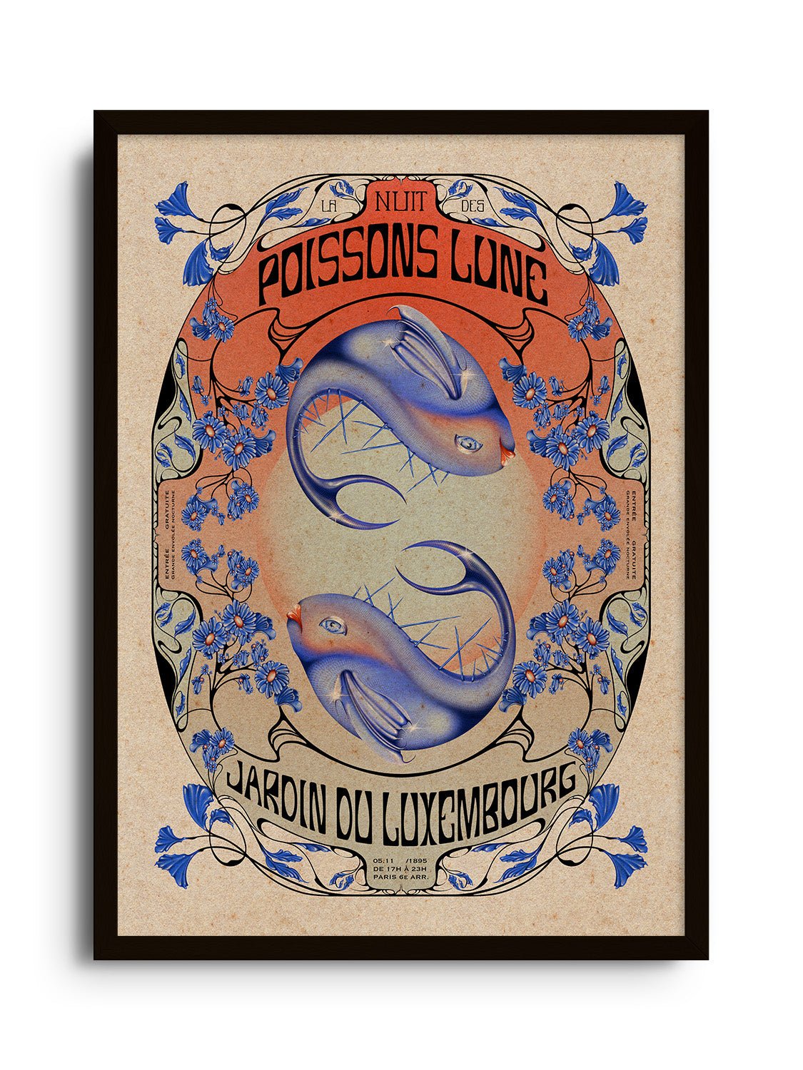 La Nuit des Poissons Lune - Monna Graph - East Side Studio - Art Prints