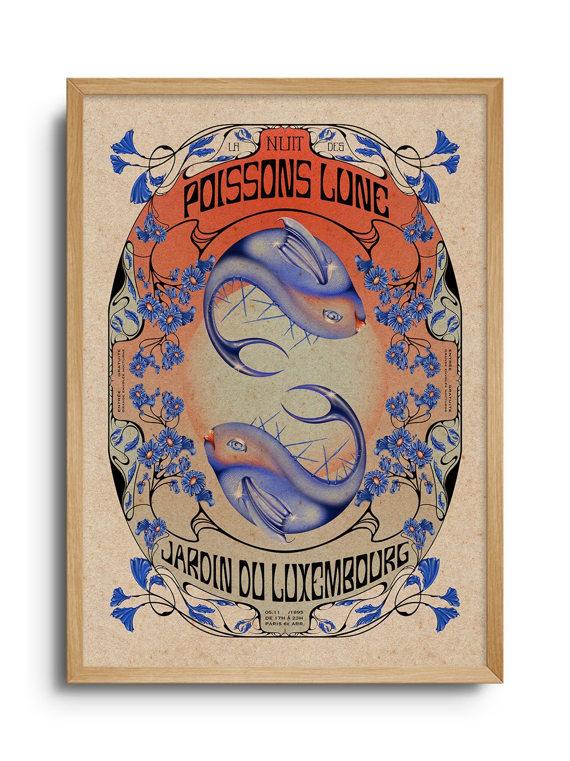 La Nuit des Poissons Lune - Monna Graph - East Side Studio - Art Prints