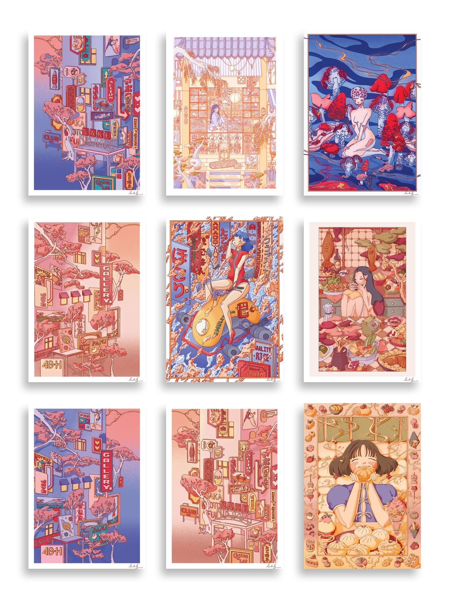 Laurenleely Art Print Bundle — artwork selection grid by Laurenleely