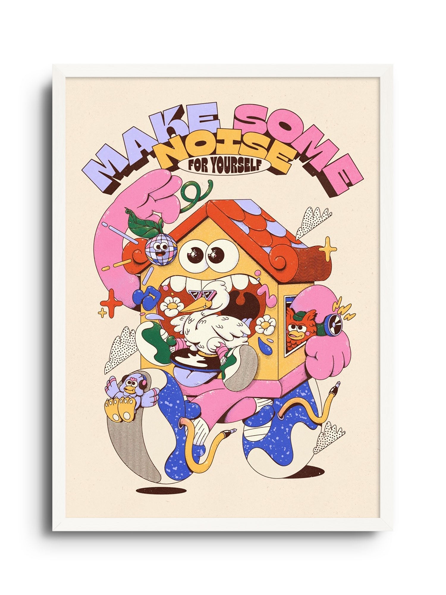 Make Some Noise - Off White - My Sunbeam - East Side Studio - Art Prints