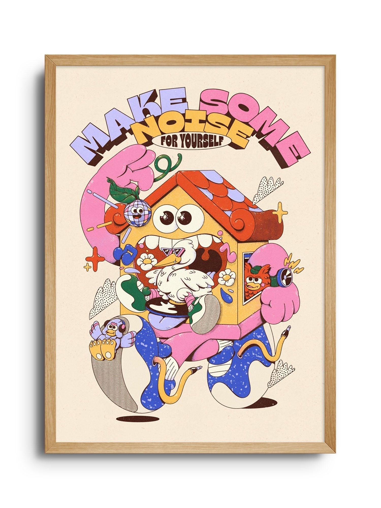 Make Some Noise - Off White - My Sunbeam - East Side Studio - Art Prints