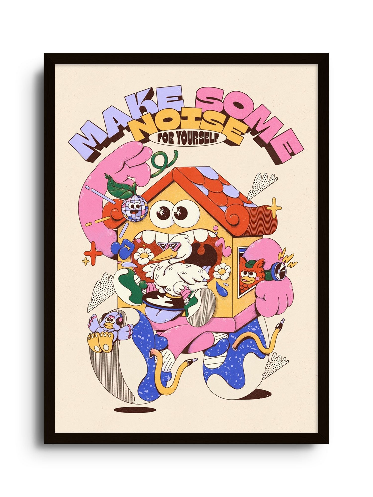 Make Some Noise - Off White - My Sunbeam - East Side Studio - Art Prints