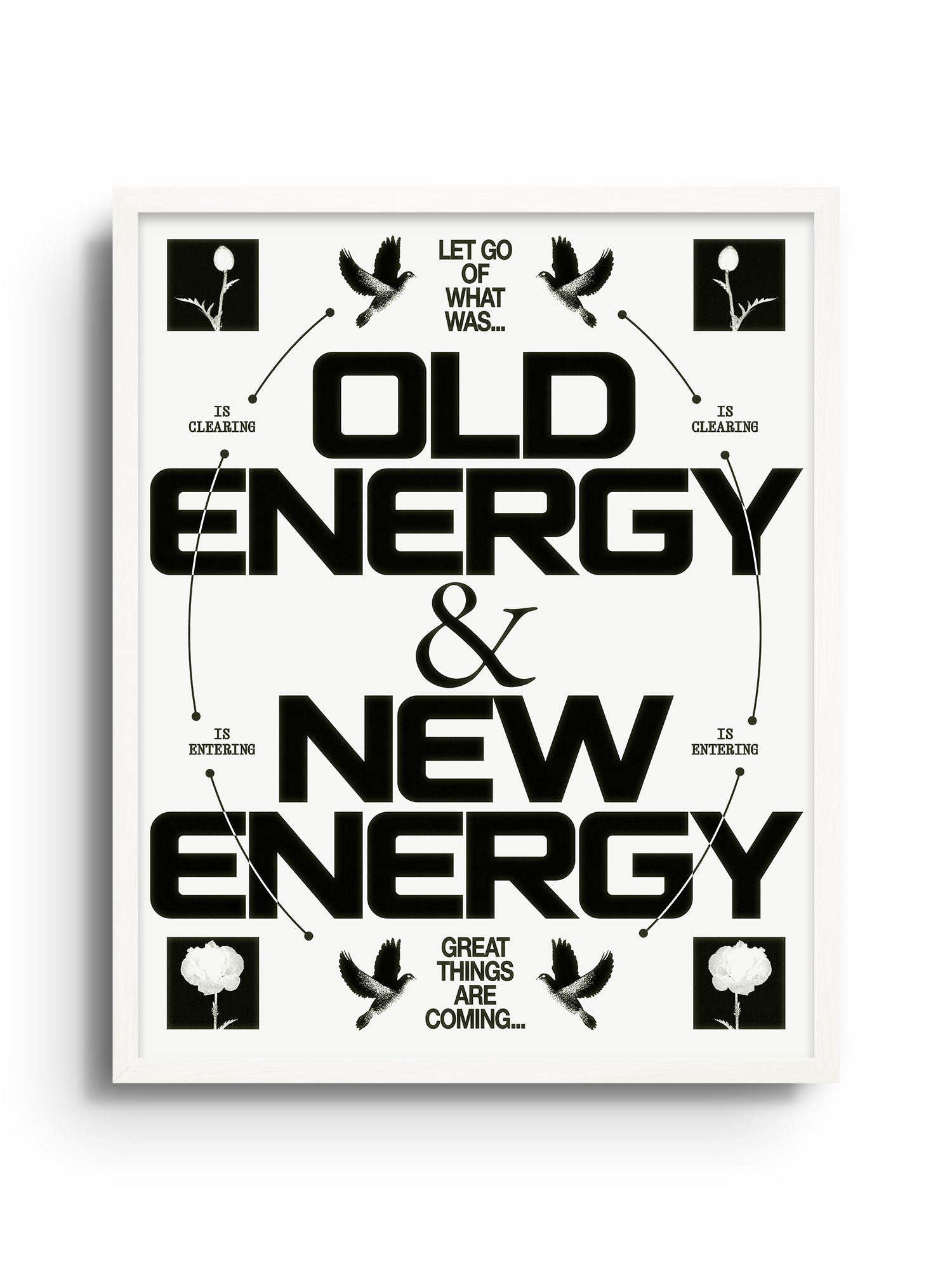 New Energy - Black & White - Epi.to.me - East Side Studio - Art Prints