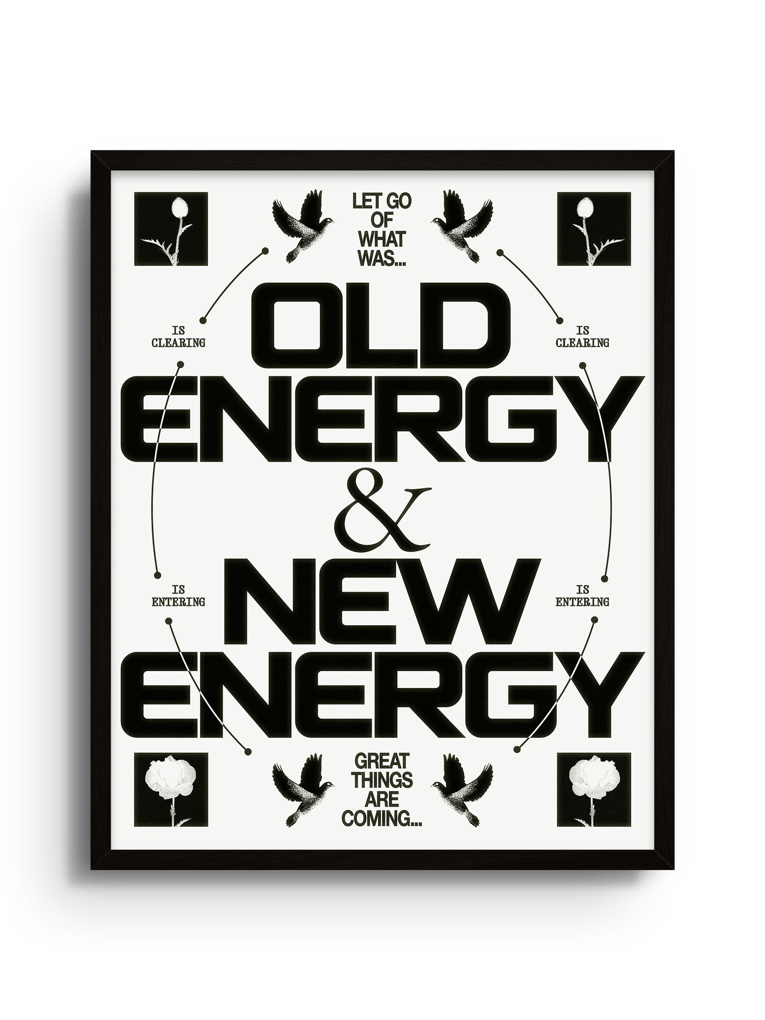 New Energy - Black & White - Epi.to.me - East Side Studio - Art Prints