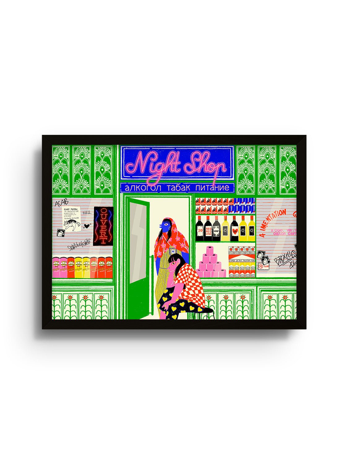 Night Shop - Petrouchkaka - East Side Studio - Art Prints