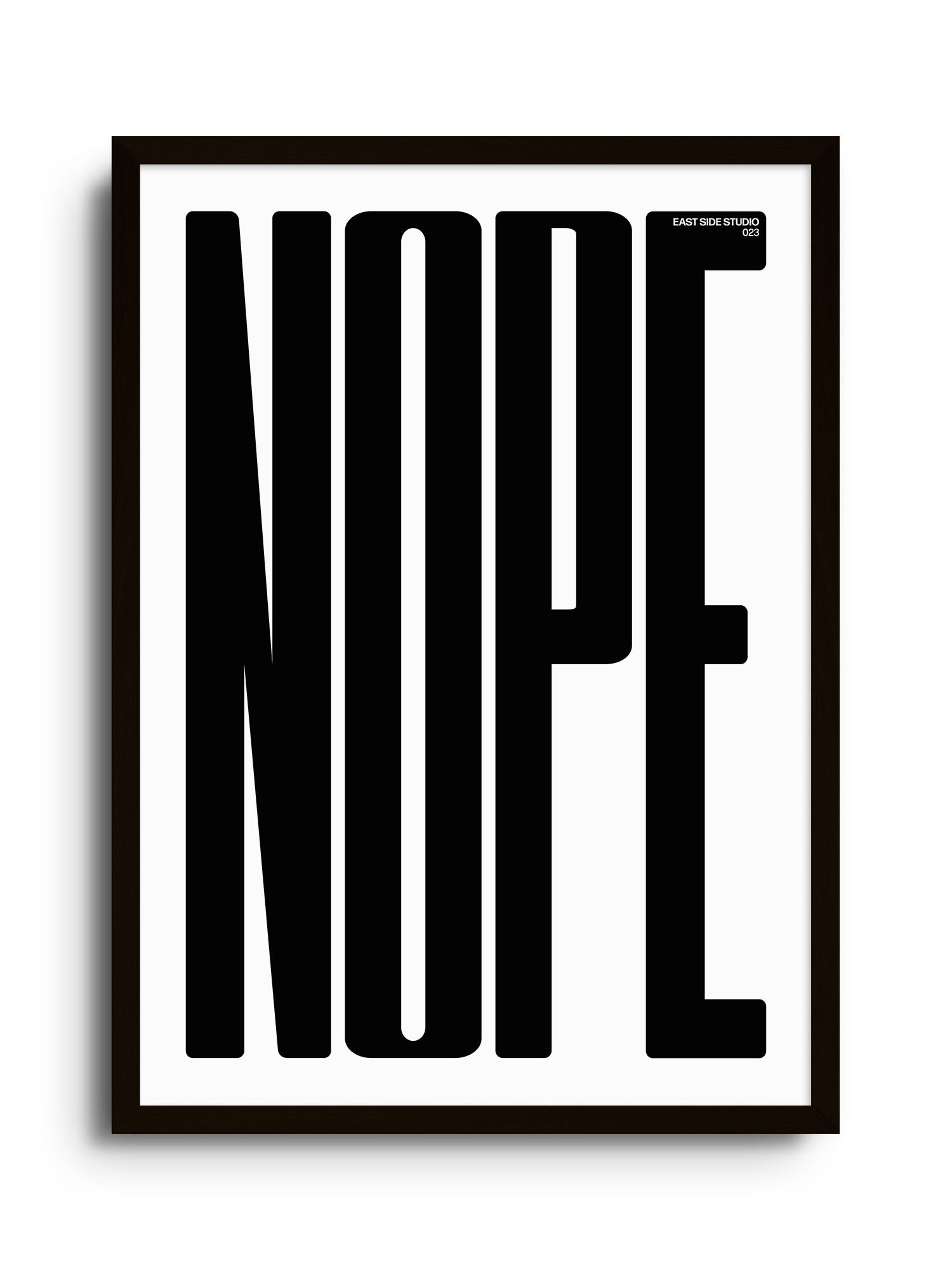 NOPE - Black - East Side Studio - Art Prints