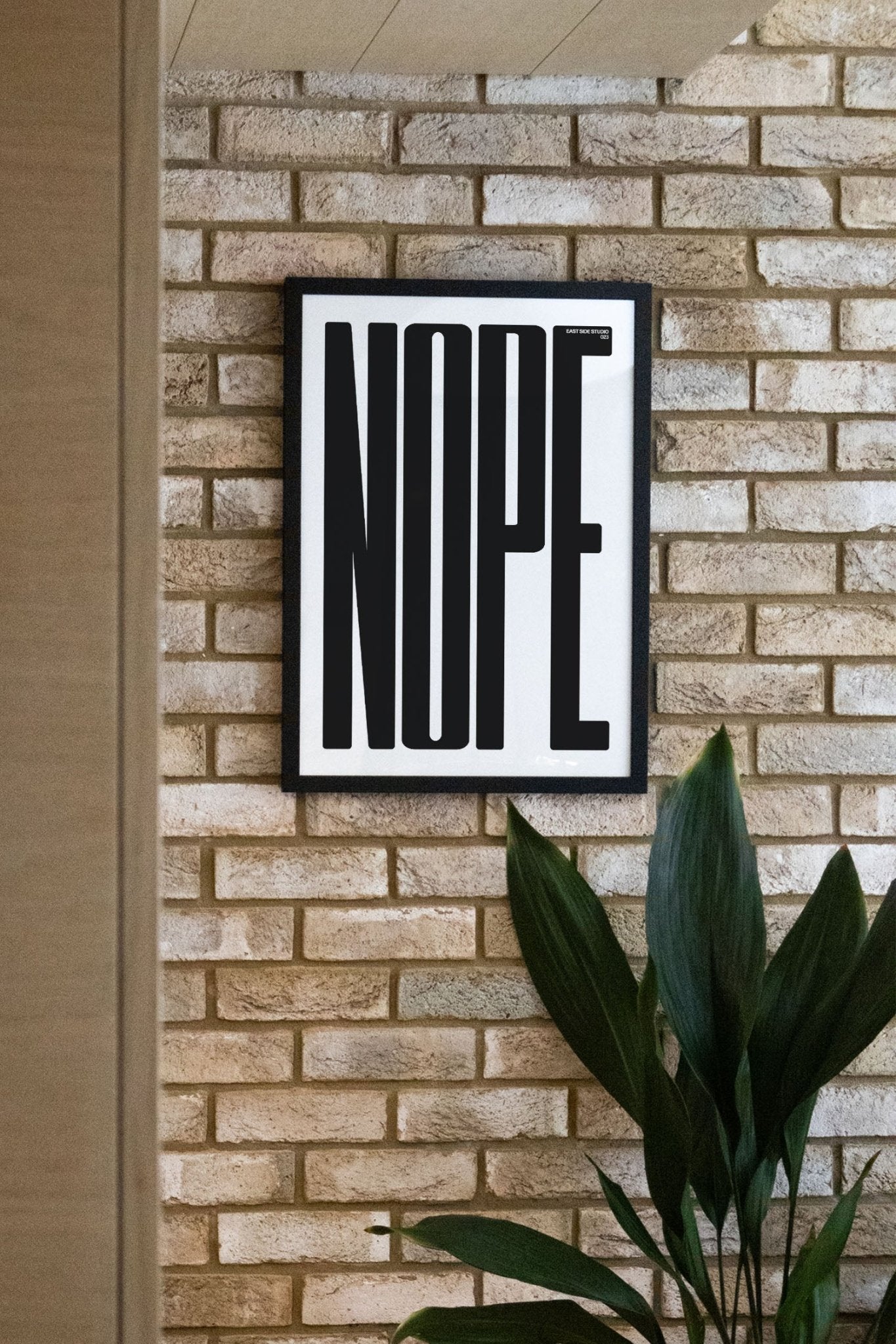 NOPE - Black - East Side Studio - Art Prints