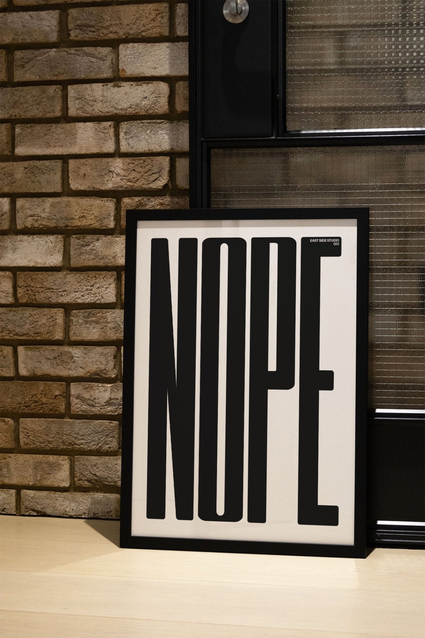 NOPE - Black - East Side Studio - Art Prints