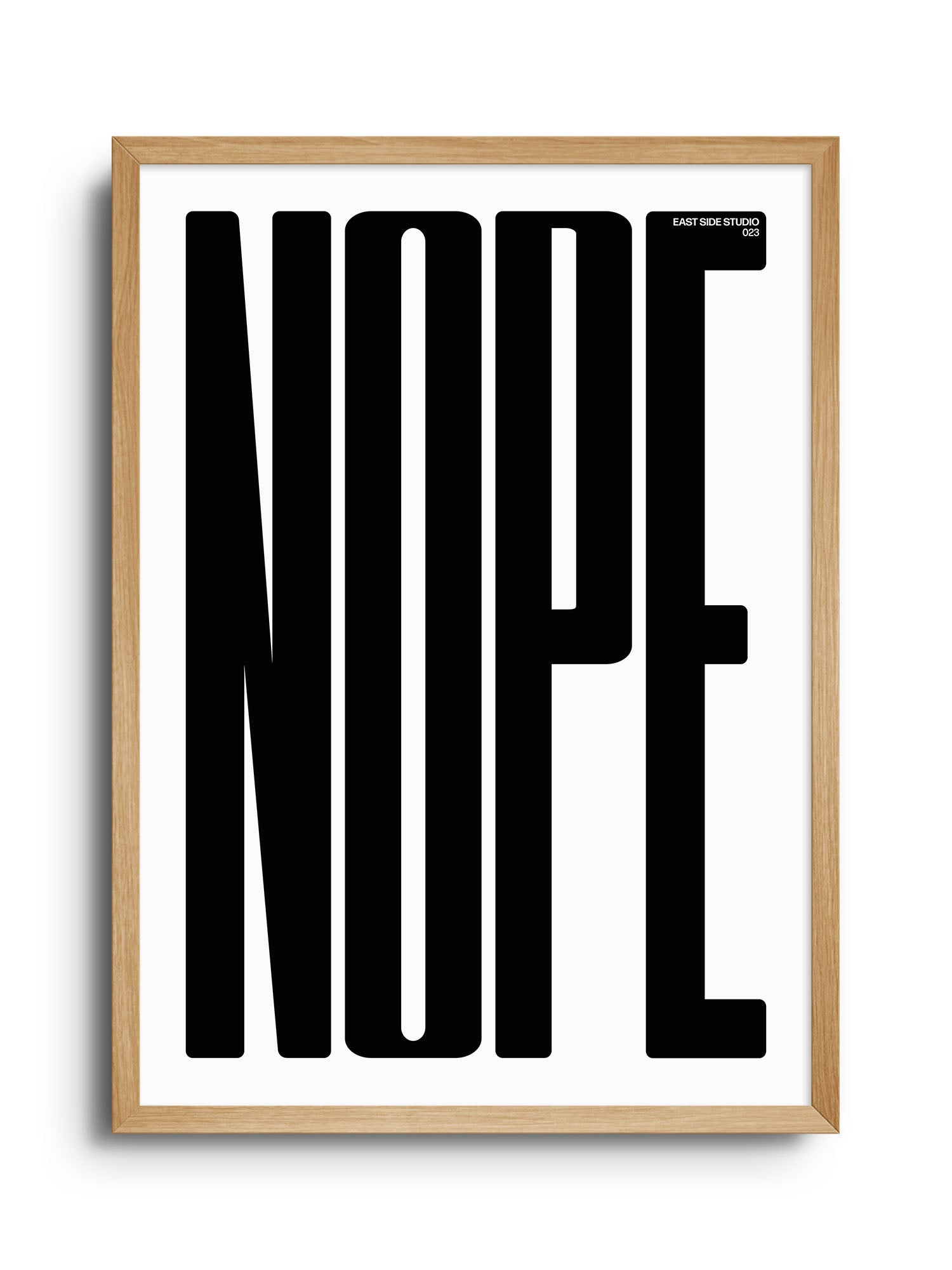 NOPE - Black - East Side Studio - Art Prints