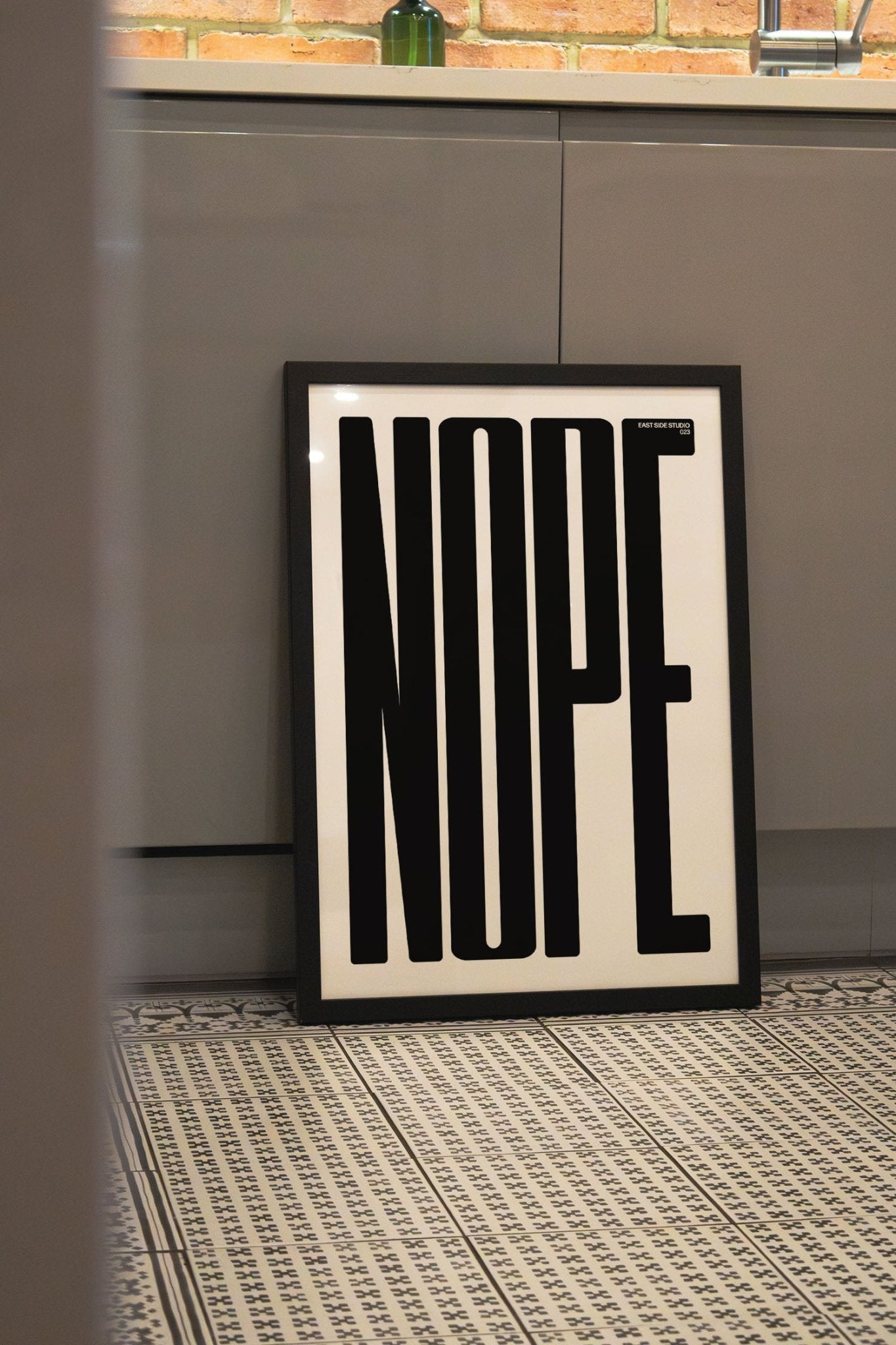 NOPE - Black - East Side Studio - Art Prints