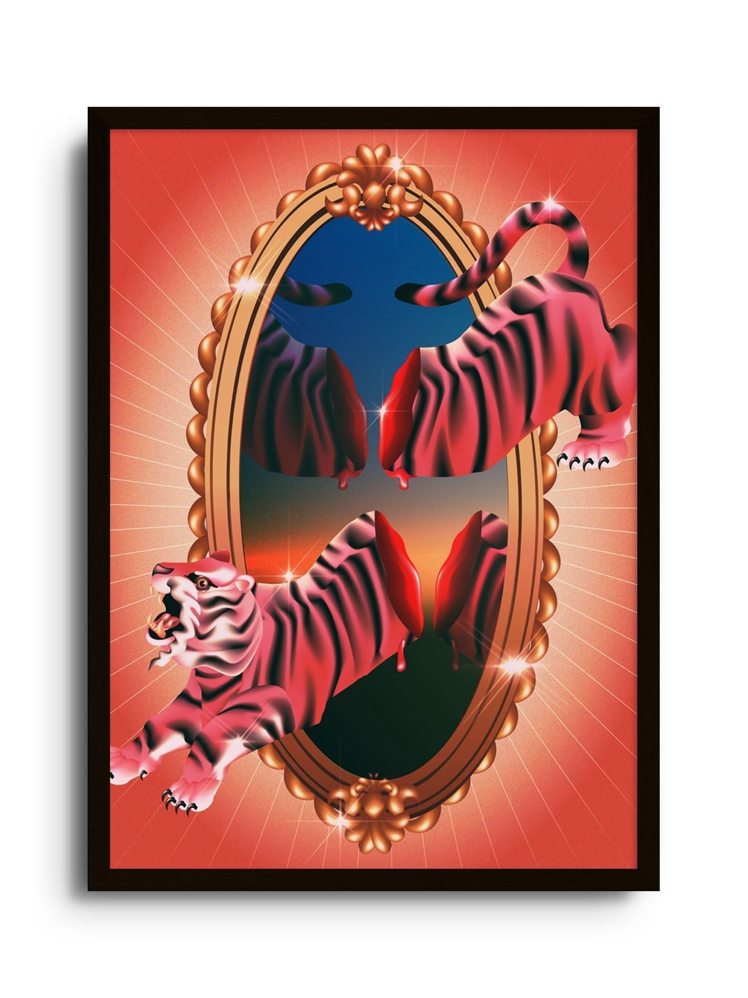 Pink Tiger's Plight - Paulina Almira - East Side Studio - Art Prints