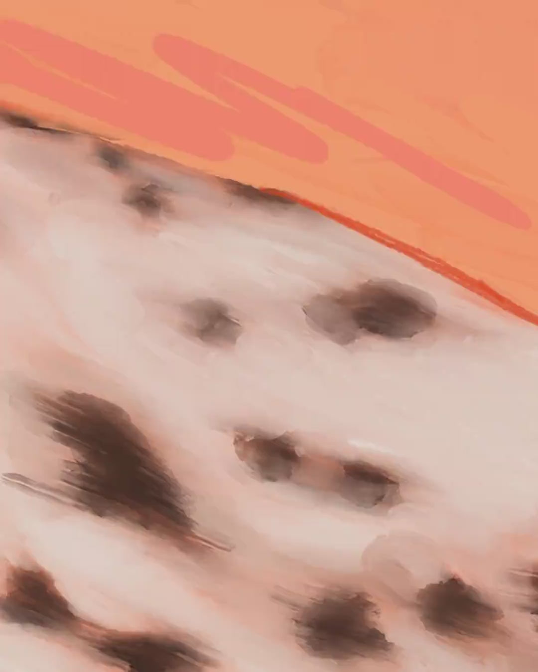 Close-up detail scan of "Running Dalmation" by Scared of Moths