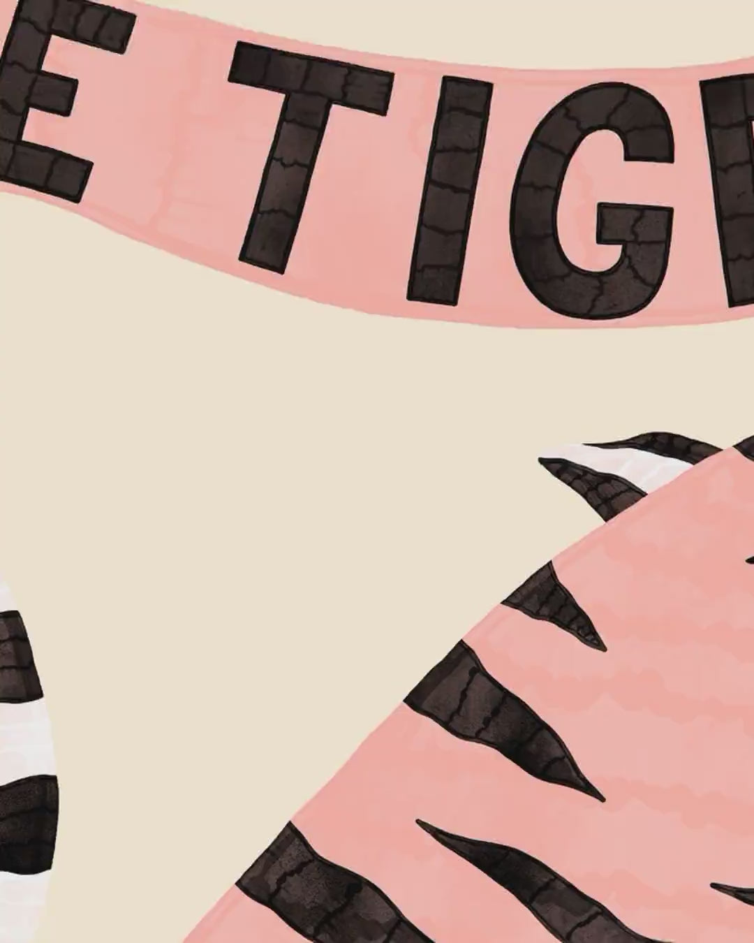 Close-up detail scan of "Le Tigre - White" by Manne Jalilian