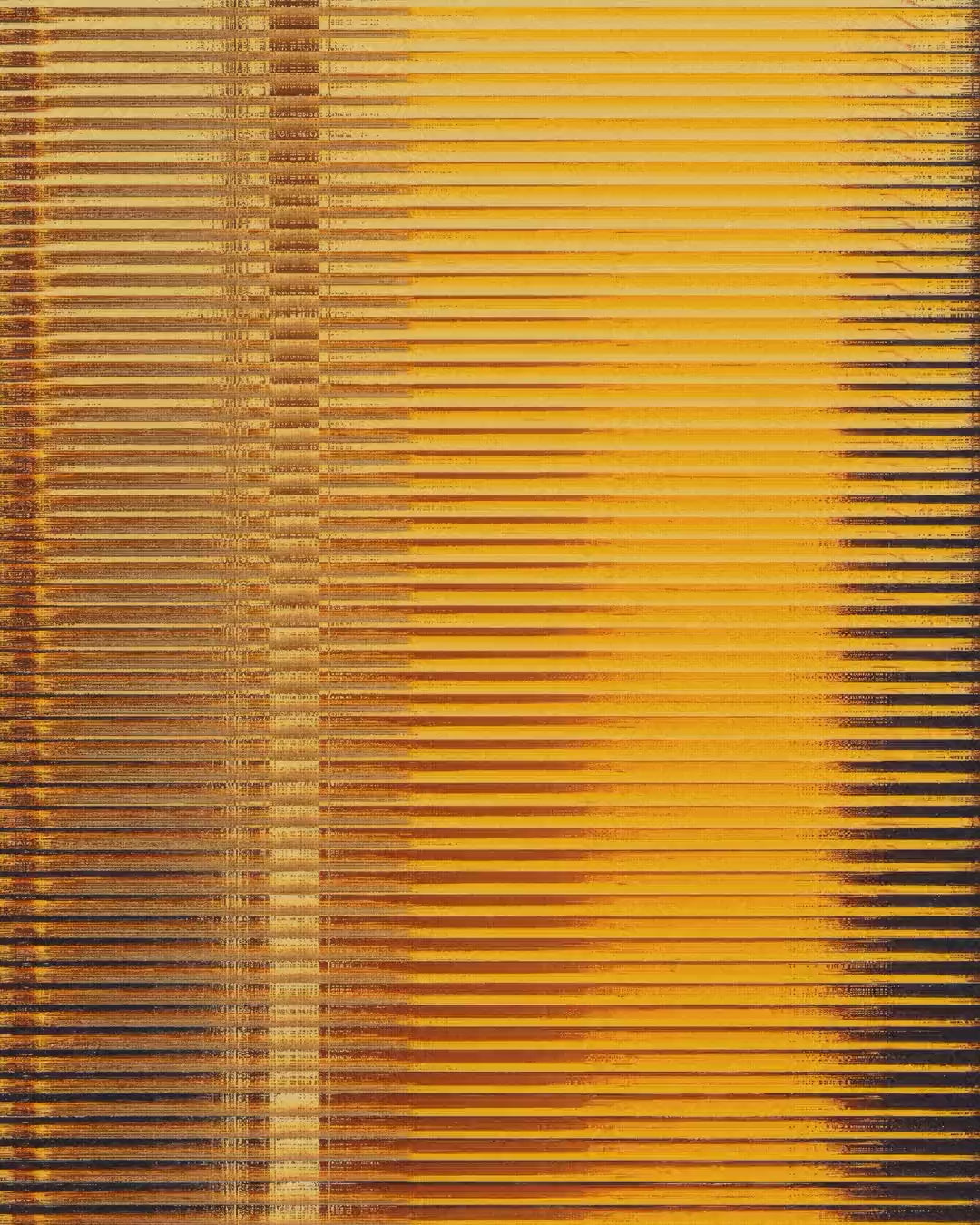 Close-up detail scan of "City Through A Window 02 | Glitch 26.425.2" by Aaron Borchardt