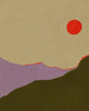 Close-up detail scan of "Golden Hour On The Mountains" by Sophie Deller
