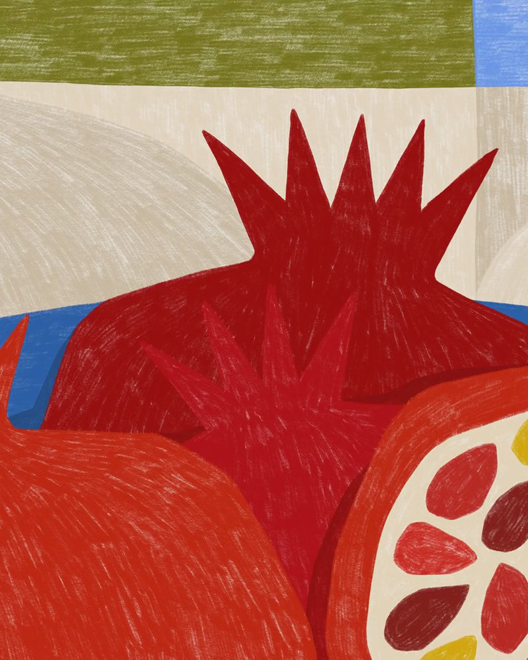 Close-up detail scan of "Melagrane A0" by Manne Jalilian