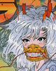 Close-up detail scan of "Year of The Dragon" by Jeremy Gdalia