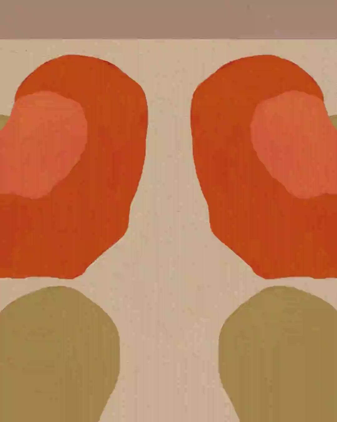 Close-up detail scan of "Two Poppies" by Sophie Deller 