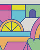 Close-up detail scan of "The Shape Of Summer" by Rick Crane