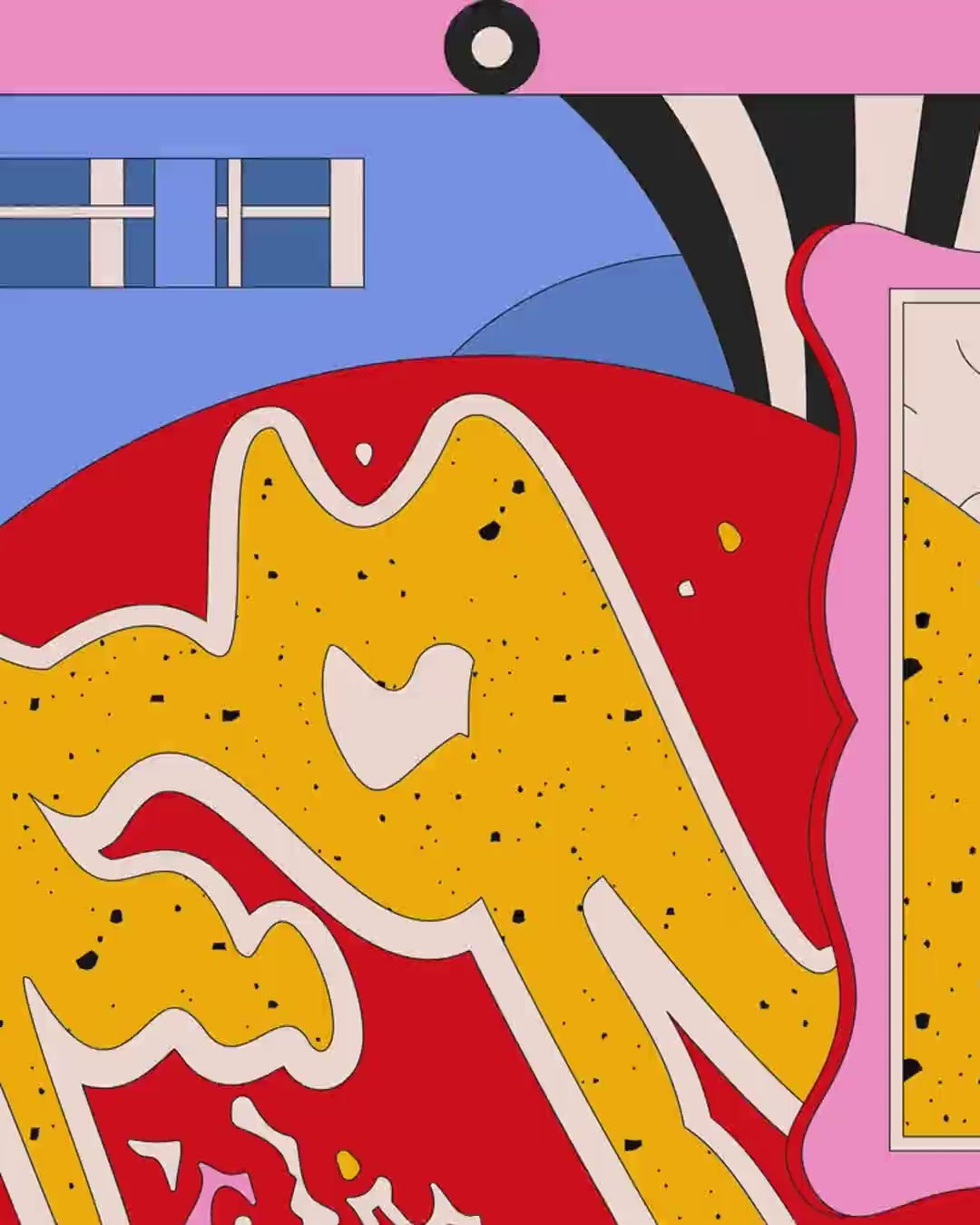 Close-up detail scan of "Phases" by Vladimir Hadžić