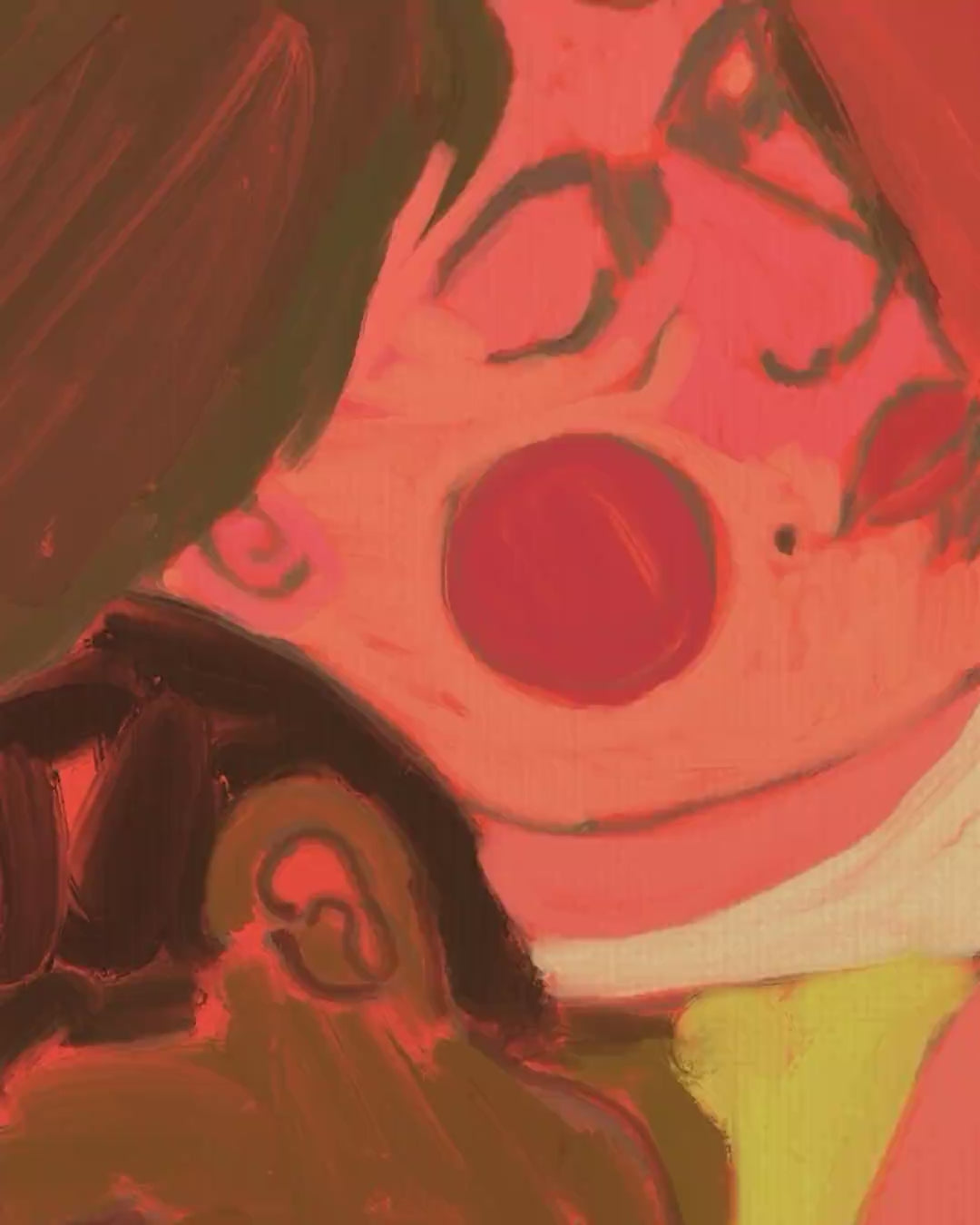 Close-up detail scan of "Grieving In My Mind" by Scared of Moths