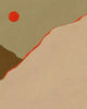 Close-up detail scan of "Red Sun On Still Sea" by Sophie Deller