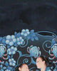 Close-up detail scan of "Garden of Blue" by Toma Nguyễn