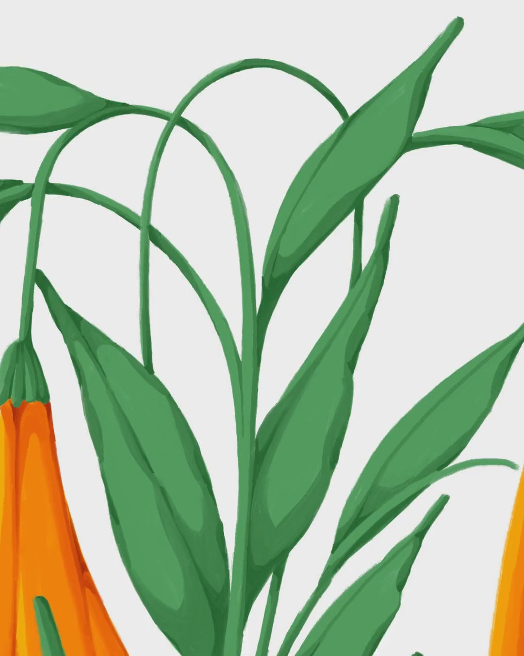 Close-up detail scan of "Melting Flower VII" by Flo Meissner