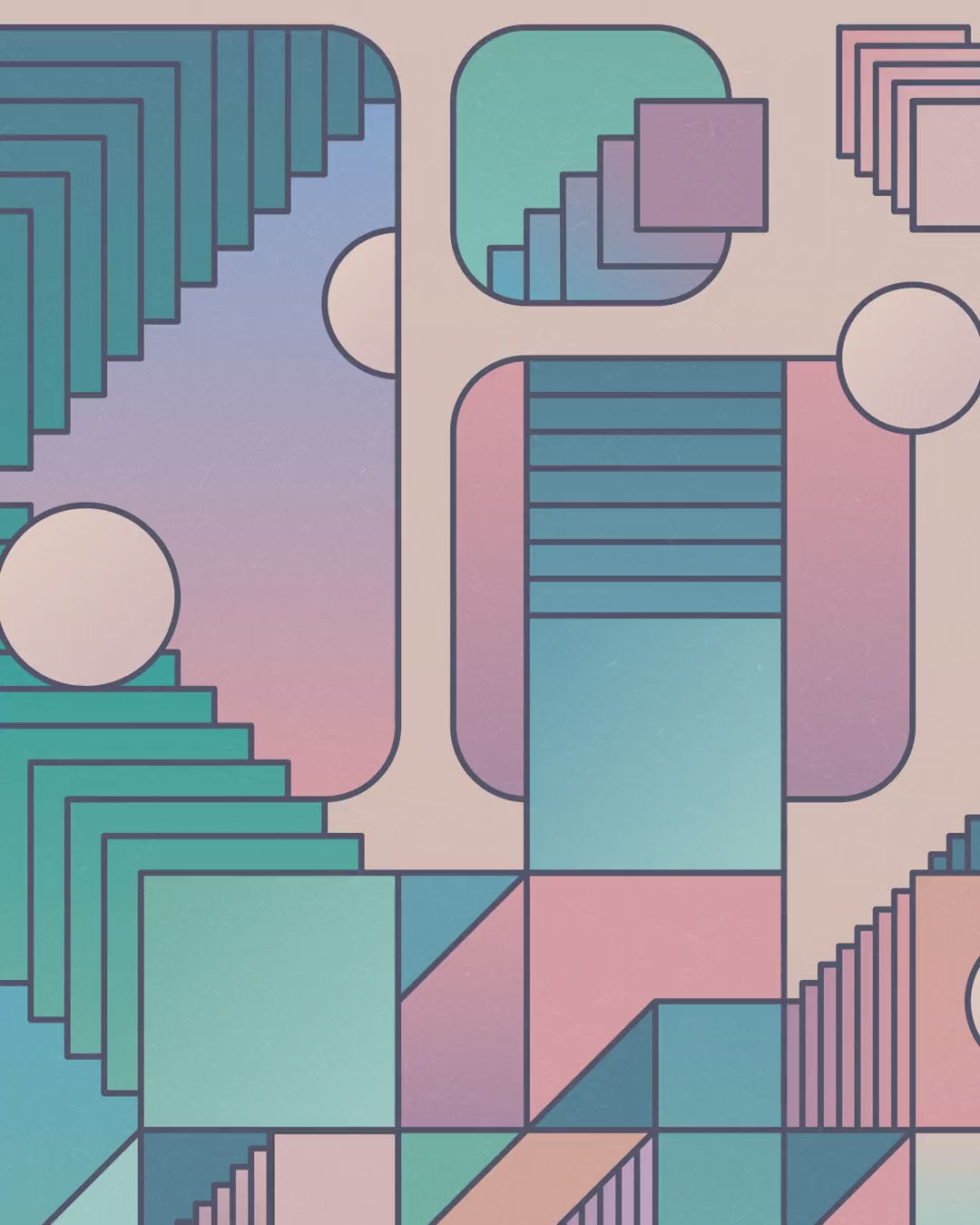 Close-up detail scan of "Shape Shift 05" by Rick Crane