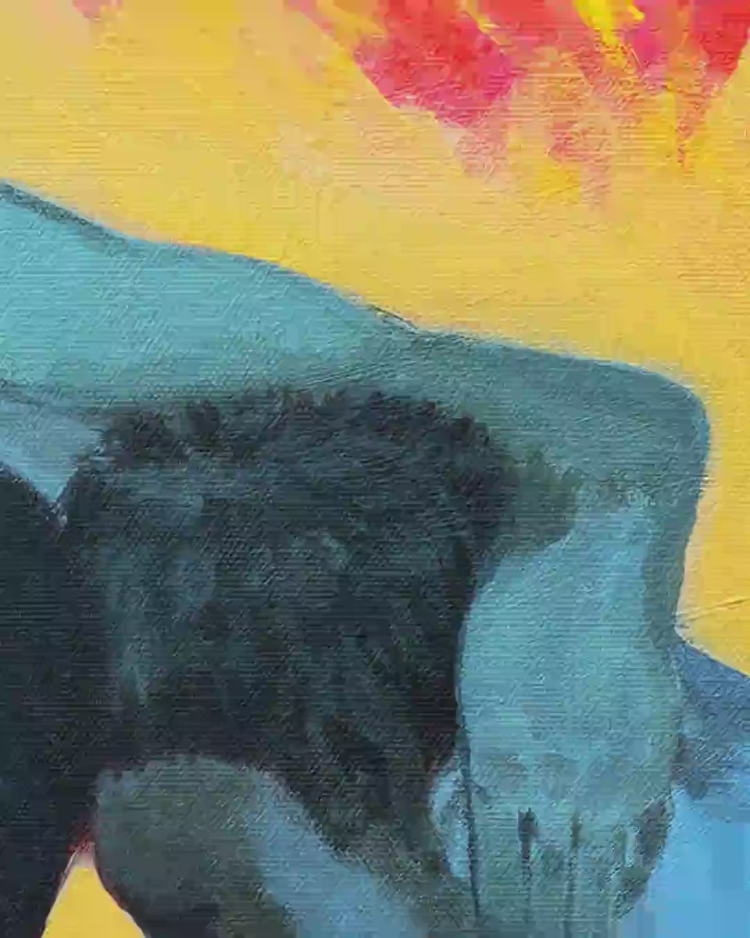 Close-up detail scan of "A Heated Exchange" by Scared of Moths