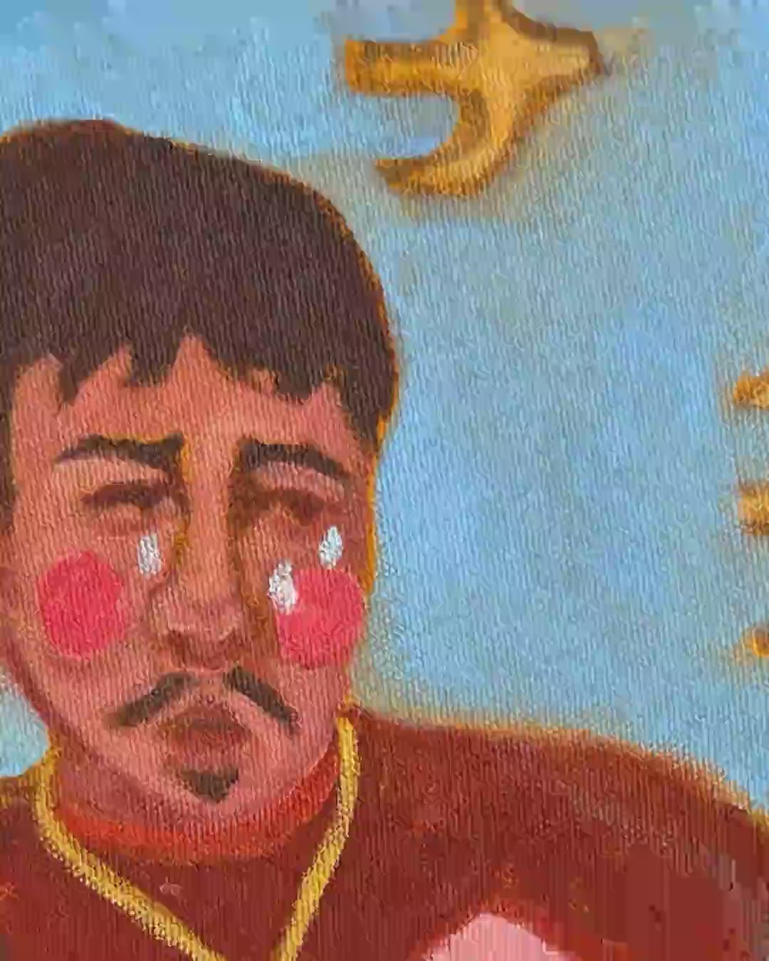 Close-up detail scan of "Anger That Begs To Stay" by Scared of Moths