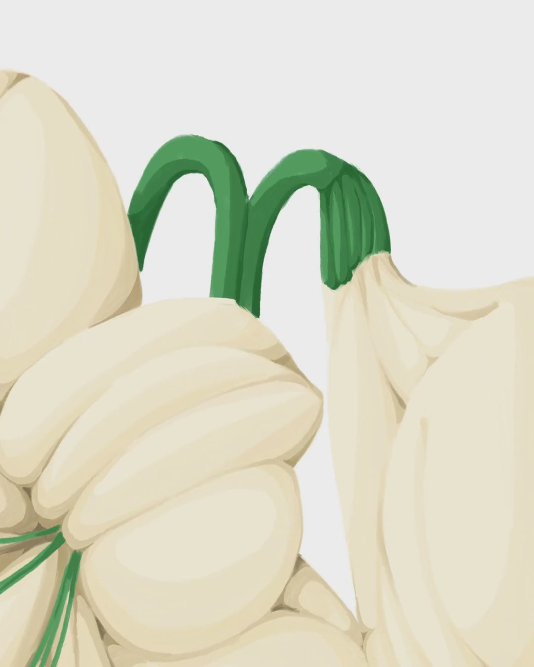 Close-up detail scan of "Melting Flower VI" by Flo Meissner