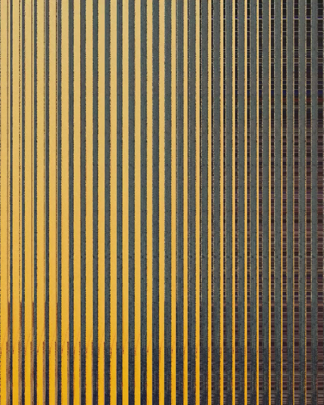 Close-up detail scan of "City Through A Window 01 | Glitch 26.425.1" by Aaron Borchardt