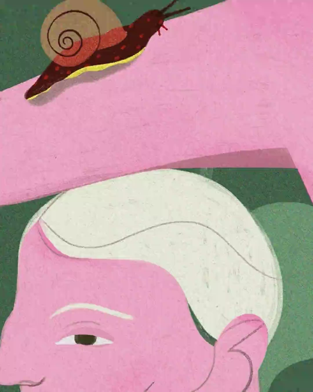 Close-up detail scan of "Slow" by Erika Lourenço