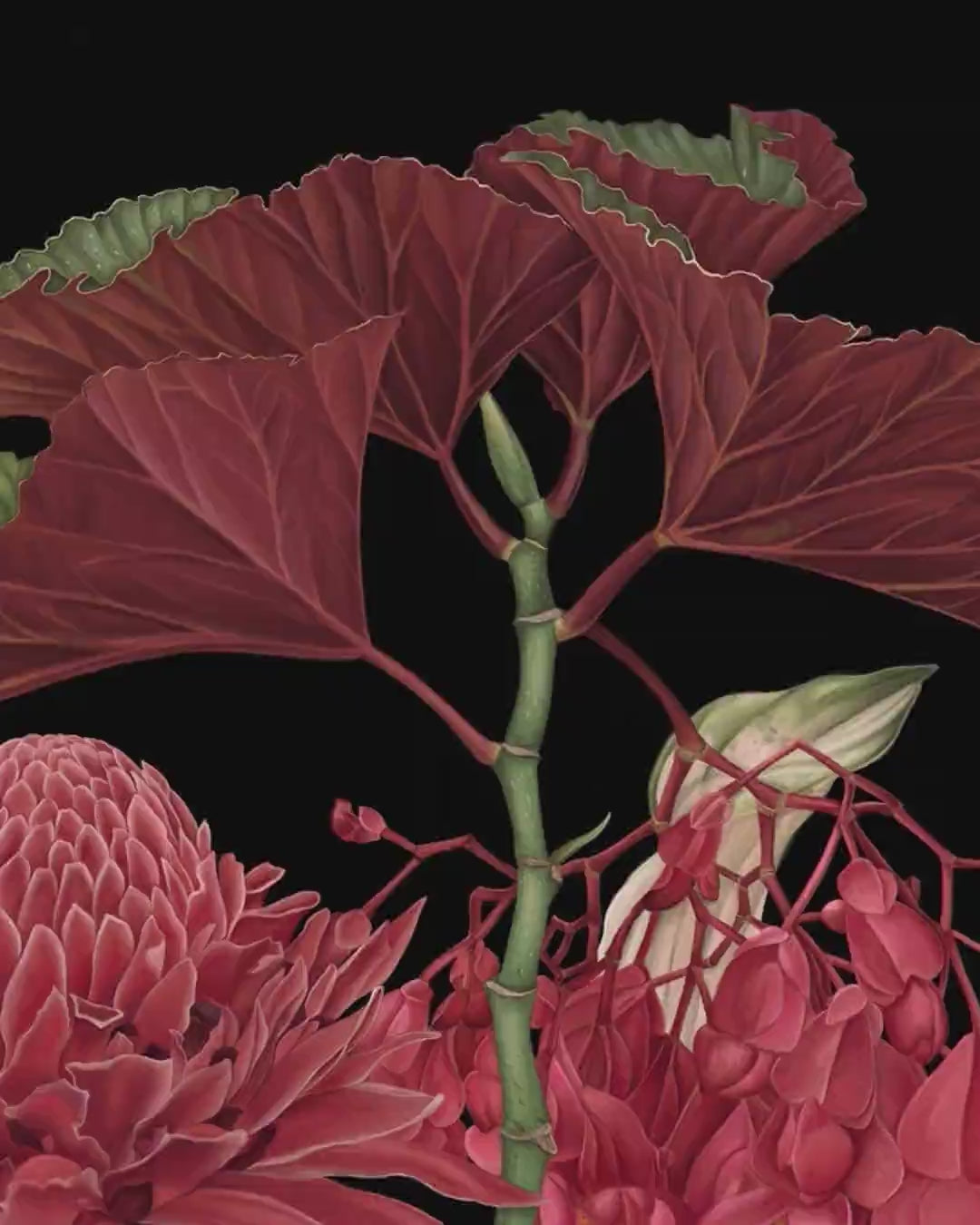 Close-up detail scan of "Bali" by Chloe Shao