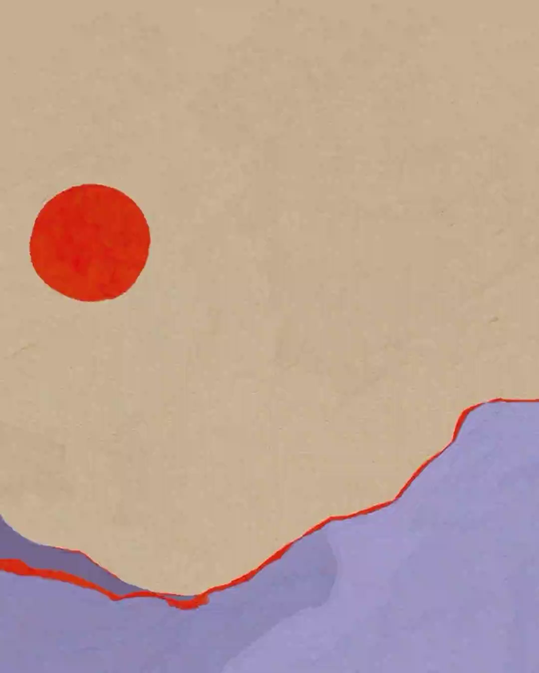 Close-up detail scan of "Over The Hills" by Sophie Deller